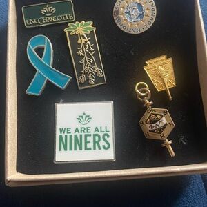 Pin Collection - Gold, Blue, Green